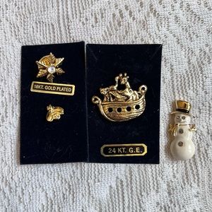 Assorted Gold 24k & 18k gold plated decorative pins